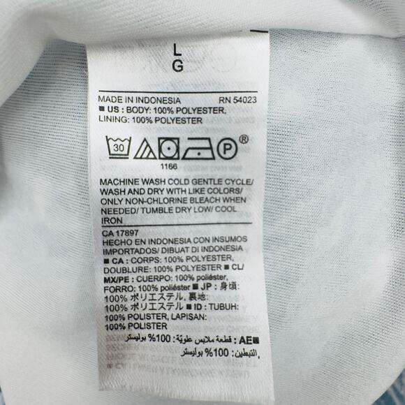 Old Navy Womens Sleeveless High-Low Dress Sz L Coral Print Tropical Beach Lined - Picture 9 of 10